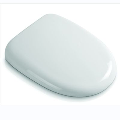 Langsam schließbarer Toilettensitz mit warmer Funktion und weißem weichen Deckel aus PP-Material