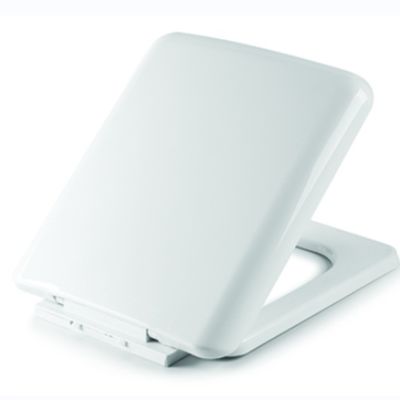 Weiße Polypropylen-Toilettensitzabdeckung mit Soft-Close-Funktion und modernem Design für indische Toiletten