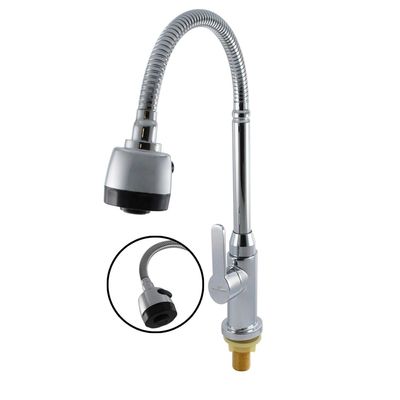 Moderne Warm-Kaltwasser-Kran mit traditionellem Design Polierter Zink-Einhandgriff-Kran
