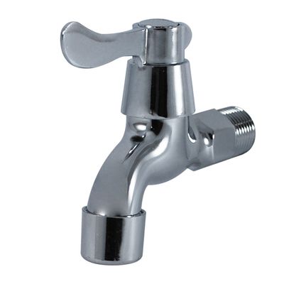 Pollierter Zink Einzelgriff Chrom-Badezimmermischer Wasserhahn Bad Wasserhahn Auslass Feature