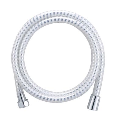 Hochdruck-PVC-Brauseschlauch mit modernem Design und silbernem Drahtgeflecht für Badezimmer