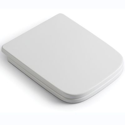 Quadratischer weißer PP-Toilettensitz mit einem Knopf