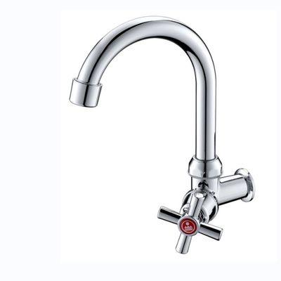 Wirtschaftlicher Einhandgriff Kaltküchenwasserbecken Wasserhahn mit chromiertem ABS-Kunststoff