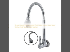 Einfach gehandhabt Wandmontierte Kaltwasserhahn Messing Körper Küchenwaschbecken Wasserhahn für OEM-Markt