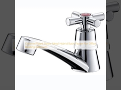 Chromplattierte Kunststoff-Metall-Hybridwaschbecken-Kran für Bürogebäude Bad