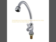 Hotelbadezimmerhahn mit Einhandgriff und Zinklegierung Doppelloch Waschbecken Beckendesign