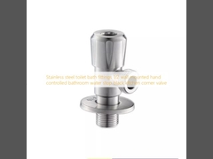 Edelstahl-Toilettenbadewanne 1/2 Wandmontierte Handsteuerung Badezimmerwasserstoppe schwarzes Küchen-Eckventil