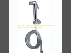 Hellgrau-chrombeschichteter Handbissen-Sprayer aus Edelstahl für Bad und Frauen