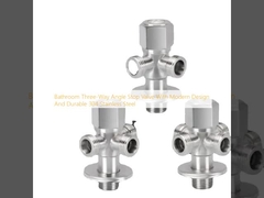 Drei-Wege-Winkel-Stop-Ventil für Badezimmer mit modernem Design und langlebigem 304 Edelstahl