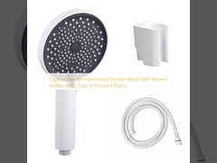 Handgehaltenes Duschkopf mit Duschhalter und Schlauch aus poliertem Kunststoff