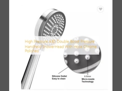 Hochdruck-ABS-Doppelschub-Druck-Handduschkopf mit Schlauchchrompoliert