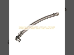 EDELSTAHLGEFLOCHTENER SCHLAUCH HOCHDRUCK-SECHSKANT-ANSCHLUSS FLEXIBLER ROHRSCHLAUCH