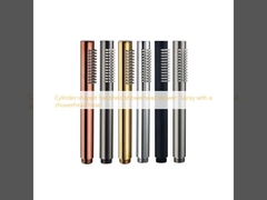 Zylinderförmige Handdusche mit Duschkopf: Sprühen mit einem Duschschlauch